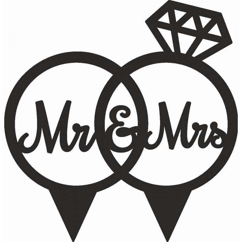 Figurka na tort z PLEXI czarna Wzór 10