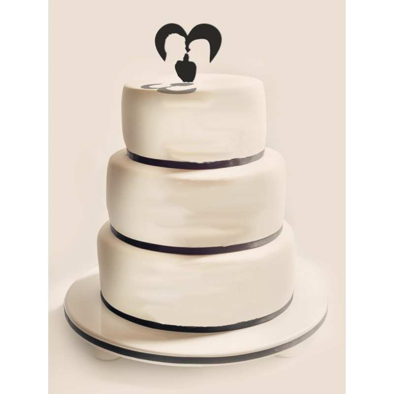 Figurka na tort z PLEXI czarna Wzór 11