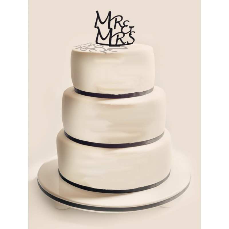 Figurka na tort z PLEXI czarna Wzór 13