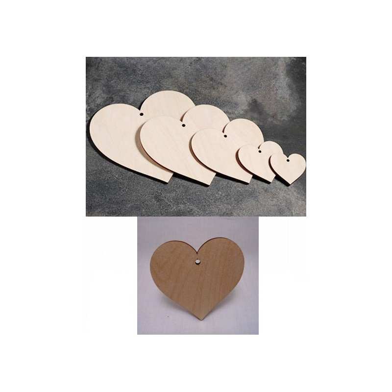 Serca drewniane DECOUPAGE 5 cm sklejka 3mm serce