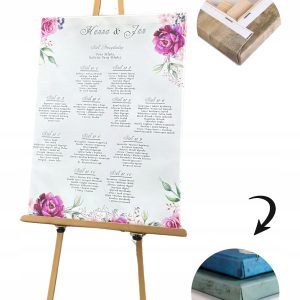 Plan stołów weselny rozmieszczenie GOŚCI 50x70cm oprawiony FOTOOBRAZ
