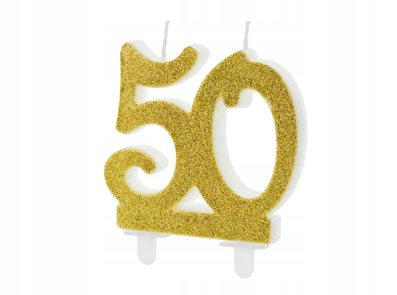 Świeczka urodzinowa świeczki cyferki numerki 50