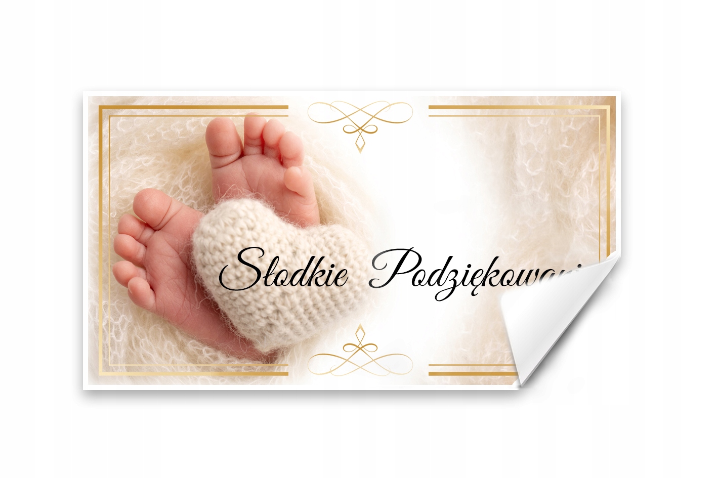 Podziękowania naklejki na ciasto Chrzest 20szt
