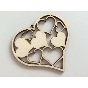 Serce ażurowe ze sklejki serduszko wycinane laserowo