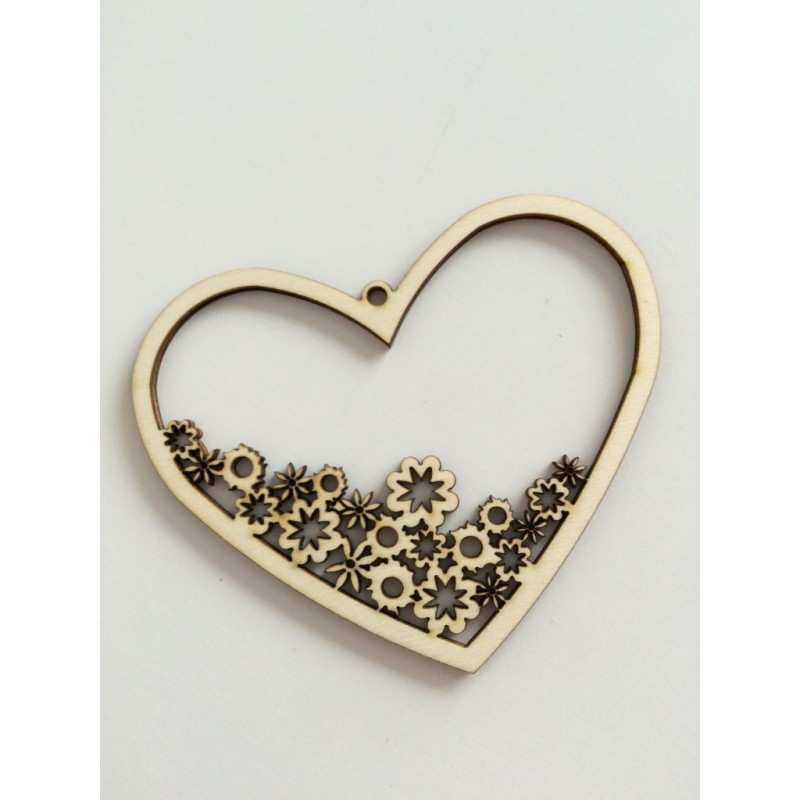 Serce ażurowe II ze sklejki serduszko wycinane laserowo