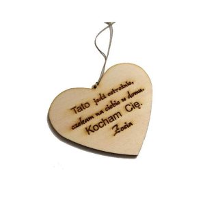 Brelok serce serducho dla Taty Babci Dziadzia Walentynki