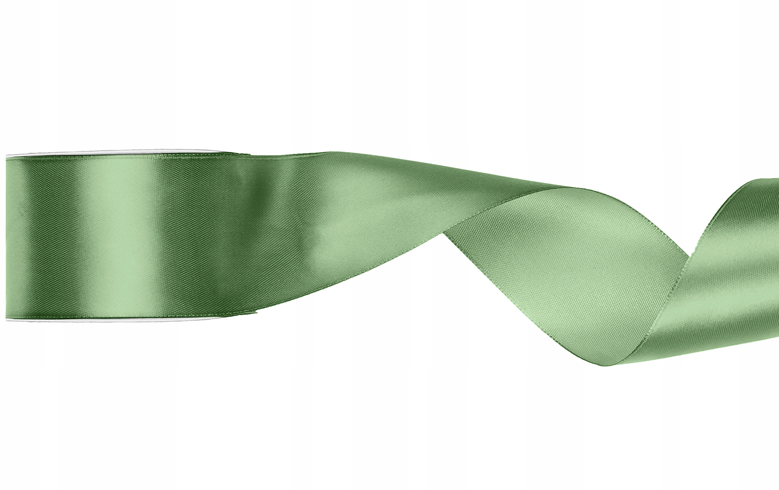 Taśma satynowa 25 m x 5 cm zielony SZAŁWIOWY