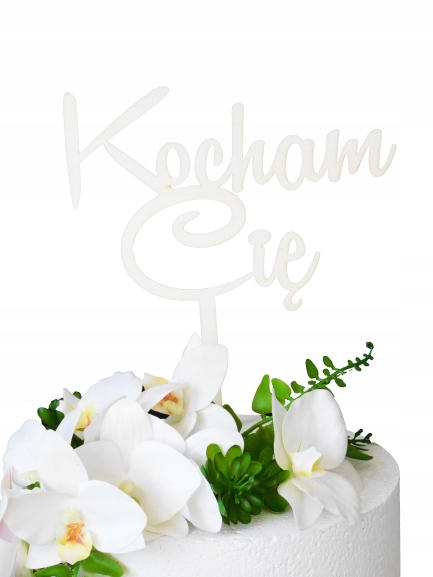 Topper na tort figurka Kocham Cię ślub wesele