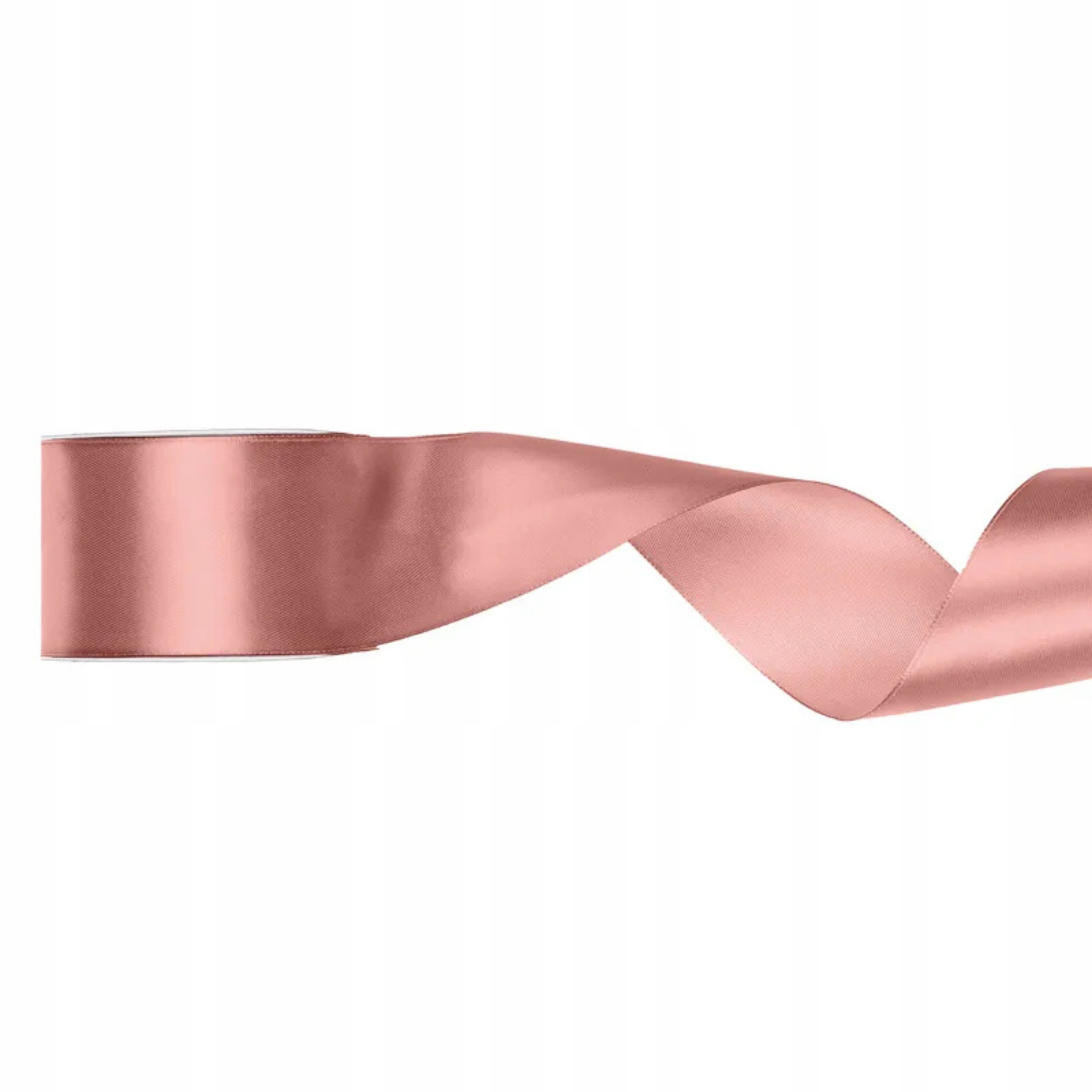 Taśma satynowa, wstążki 25 m x 5 cm różowy brudny róż