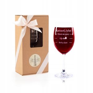 Kieliszki do wina z GRAWER Kieliszek prezent 18 40 świąteczny XXL mega