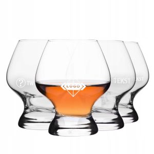 KONIAKÓWKA szklanka REKLAMOWA GRAWER z TWOIM LOGO Twój tekst GADŻET FIRMOWY