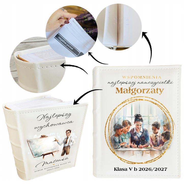 ALBUM na zdjęcia PREZENT na DZIEŃ dla NAUCZYCIELA upominek 300 zdjęć NADRUK
