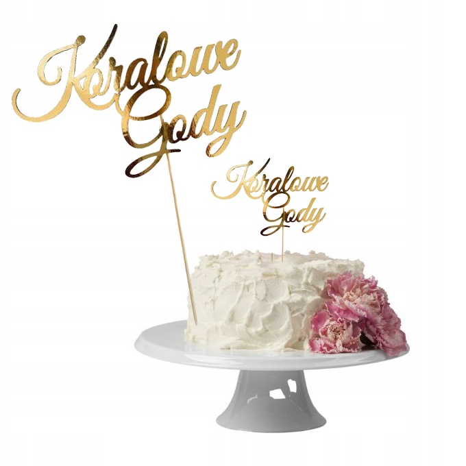 TOPPER na tort złoty KORALOWE GODY toper 35 rocznica ślubu dekoracja