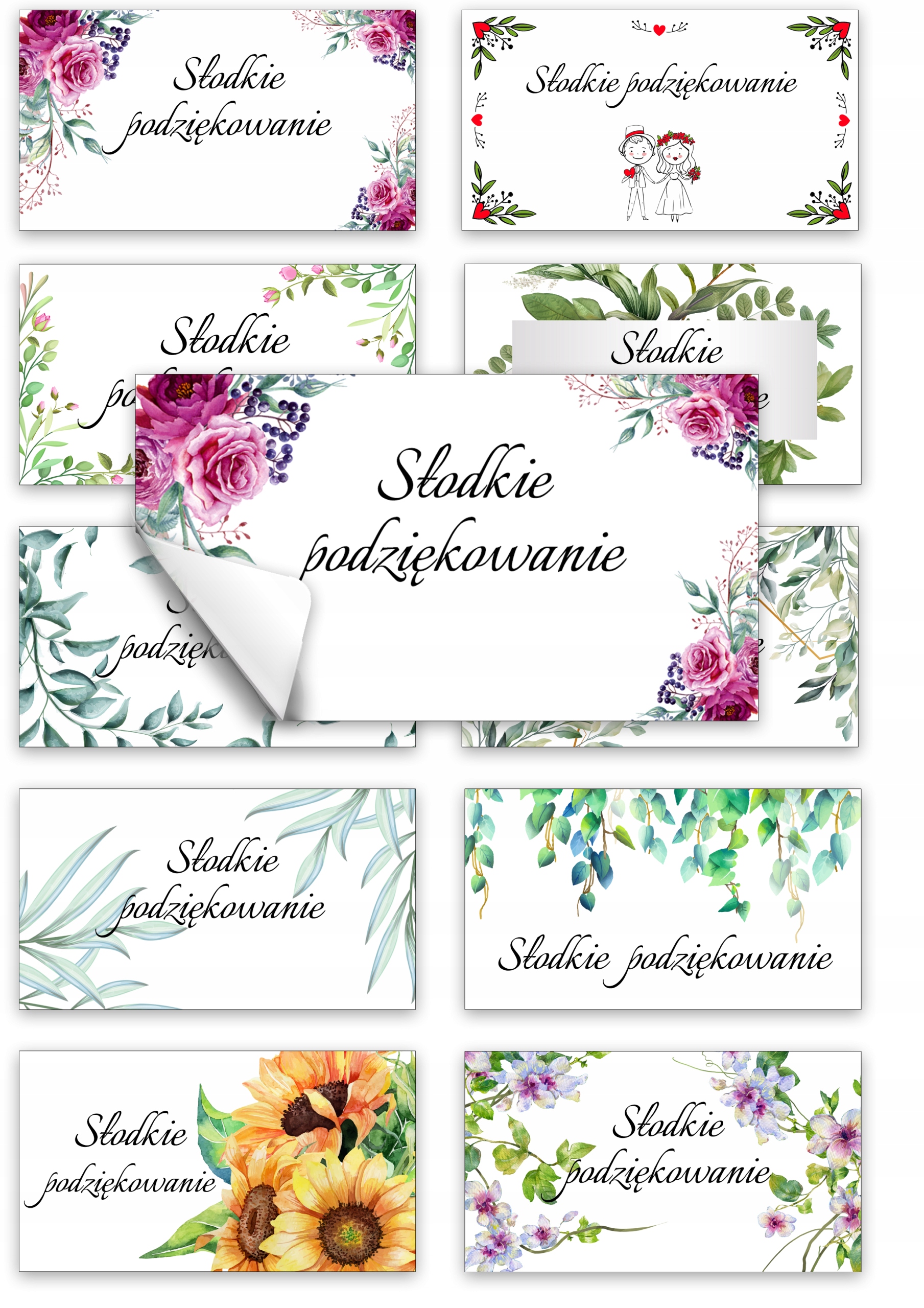 Etykiety naklejki na ciasto wesele ślub 20szt