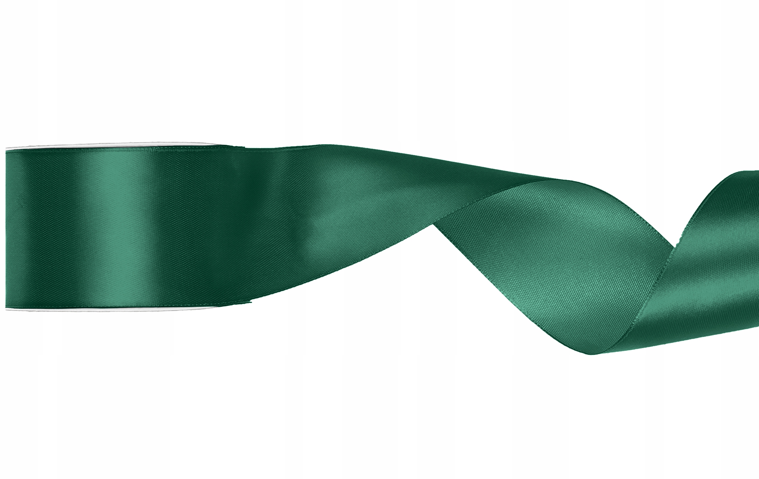 Taśma satynowa, wstążki 25 m x 5 cm zielony BUTELKOWA ZIELEŃ