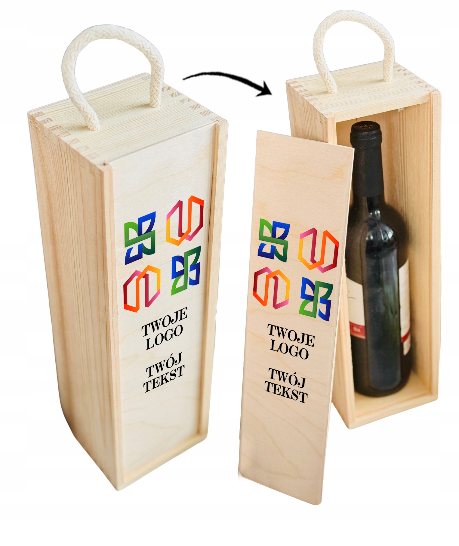 SKRZYNKA na alkohol GADŻET REKLAMOWY prezent firmowy z NADRUKIEM TWOJE LOGO