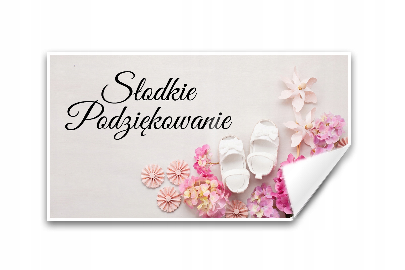 Podziękowania naklejki na ciasto Chrzest 20szt