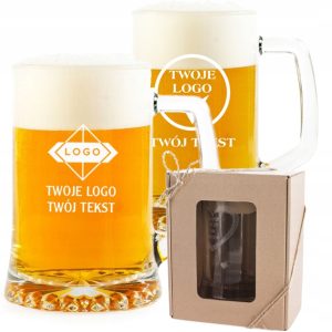 KUFEL duży z uchem REKLAMOWY z GRAWEREM z TWOIM LOGO kufel Twój tekst