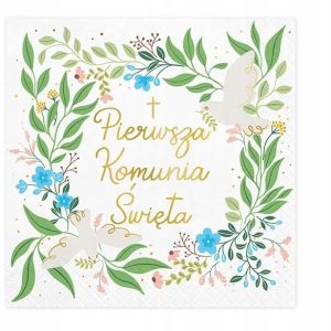 Serwetki KOMUNIA Święta serwety 20szt chusteczki