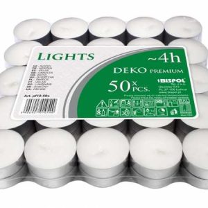 Podgrzewacze świeczki tea lighty BIAŁE 50szt