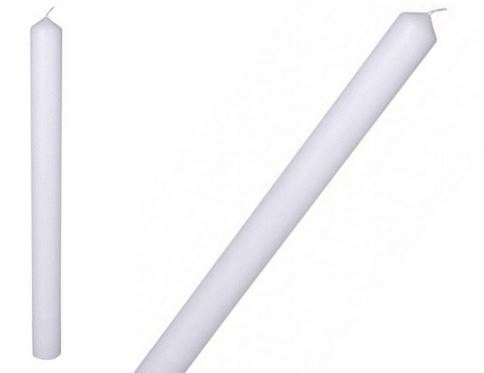 Świeca biała do CHRZTU baza do zdobienia GROMNICA czysta 40cm fi3cm