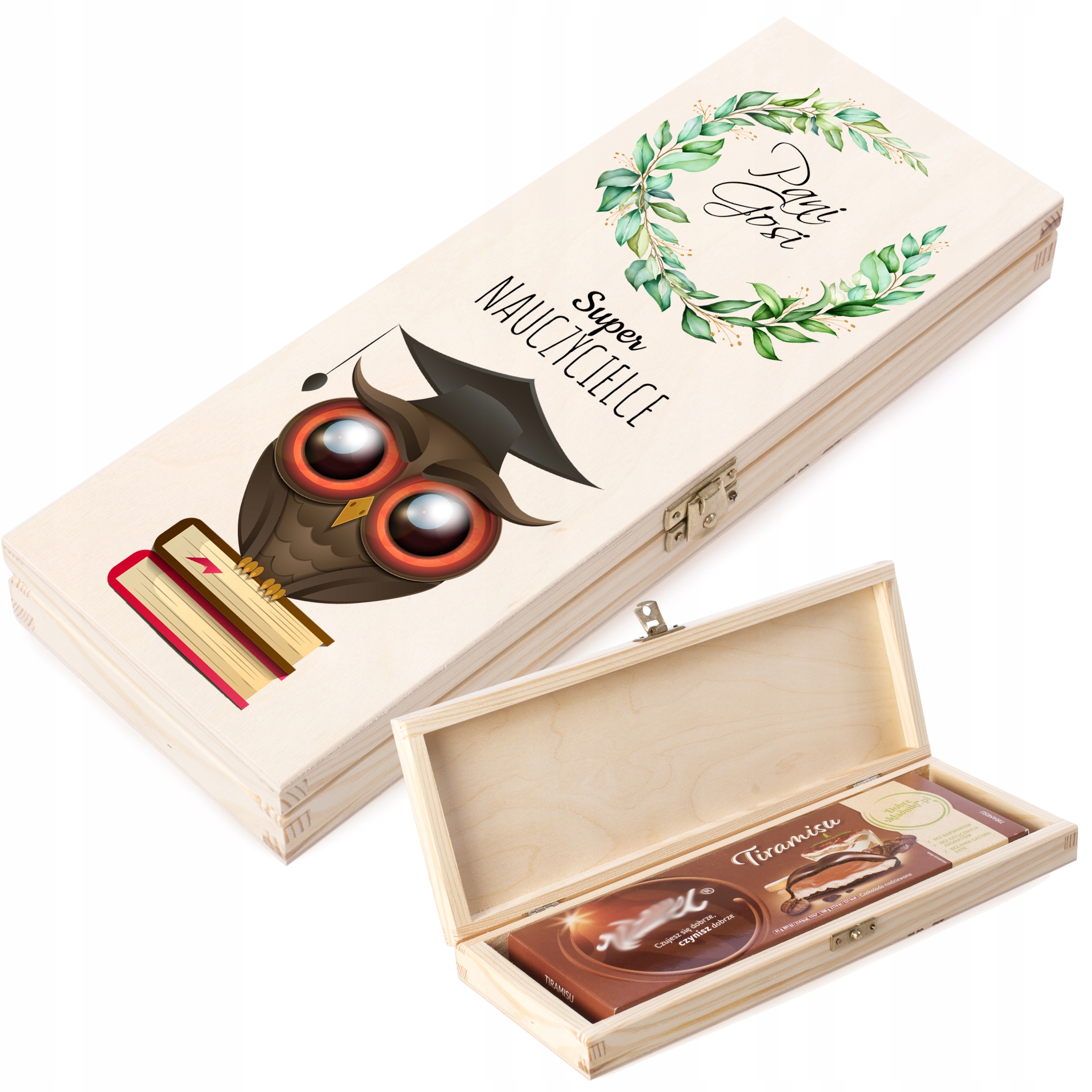 PREZENT upominek z okazji DNIA NAUCZYCIELA SKRZYNKA pudełko na CZEKOLDĘ