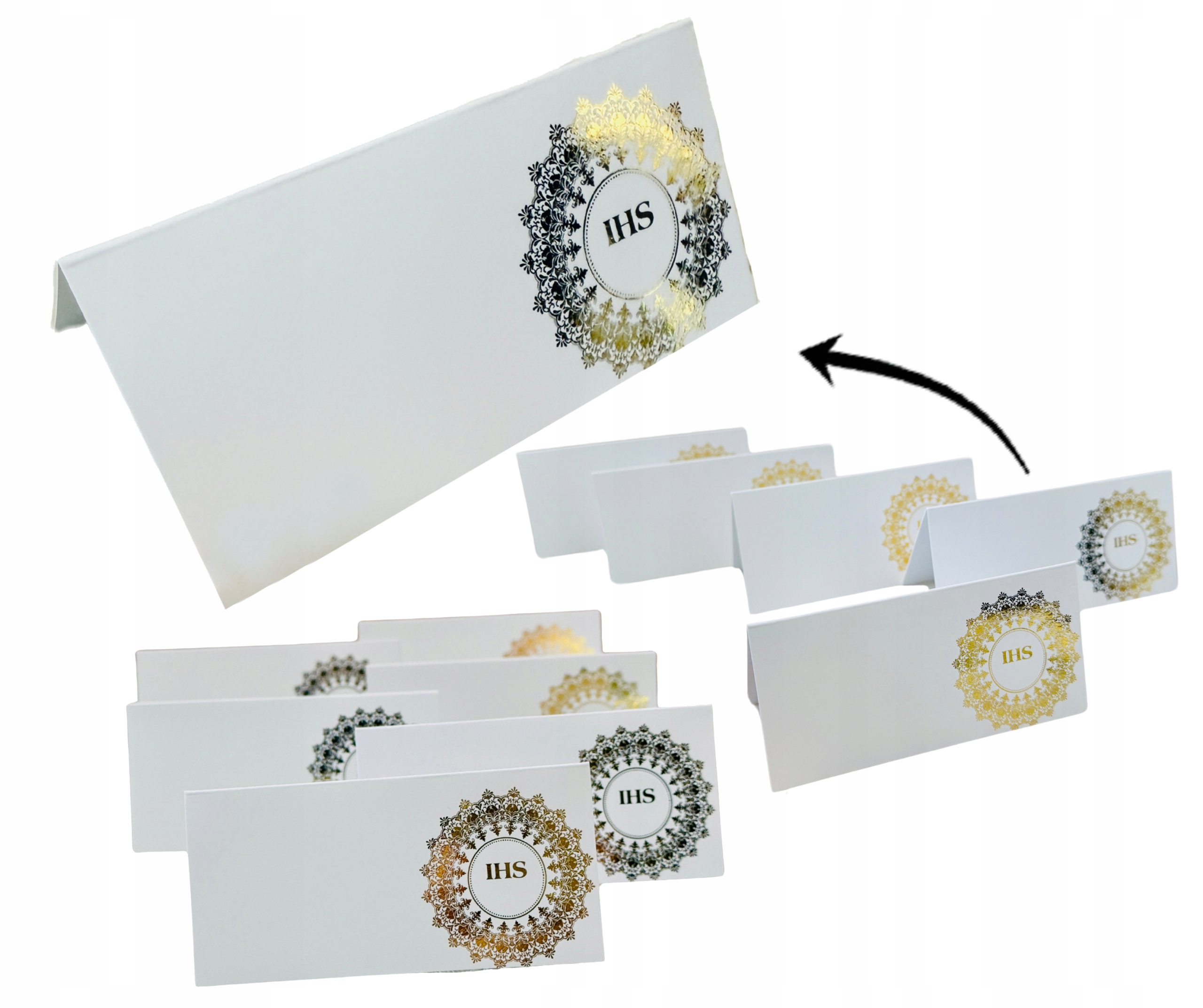 WINIETKI wizytówki bileciki na stół Pierwsza KOMUNIA Święta hostia 10 szt