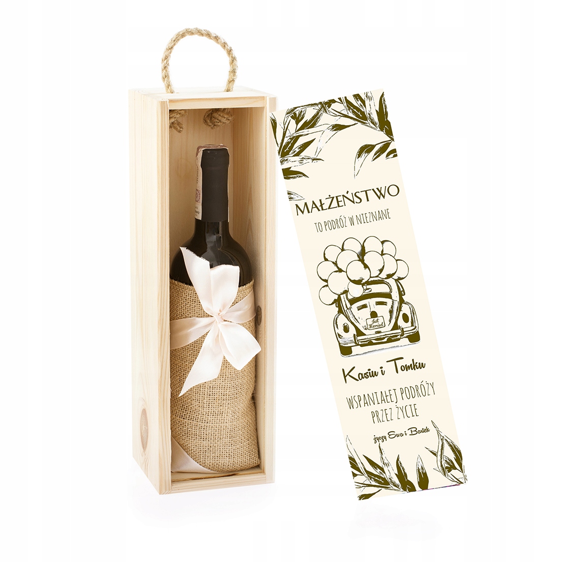 Skrzynka na wino whisky PREZENT urodziny 40 50 60