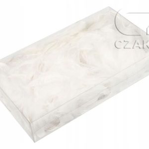 Piórka dekoracyjne pióra pudełko MEGA 35g BIAŁE