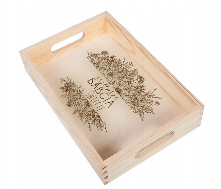 Stolik śniadaniowy taca deska do łóżka grawer