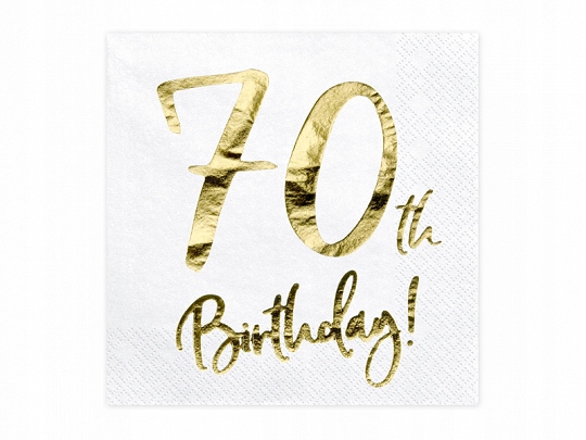 Serwetki URODZINOWE serwety 20szt chusteczki 70