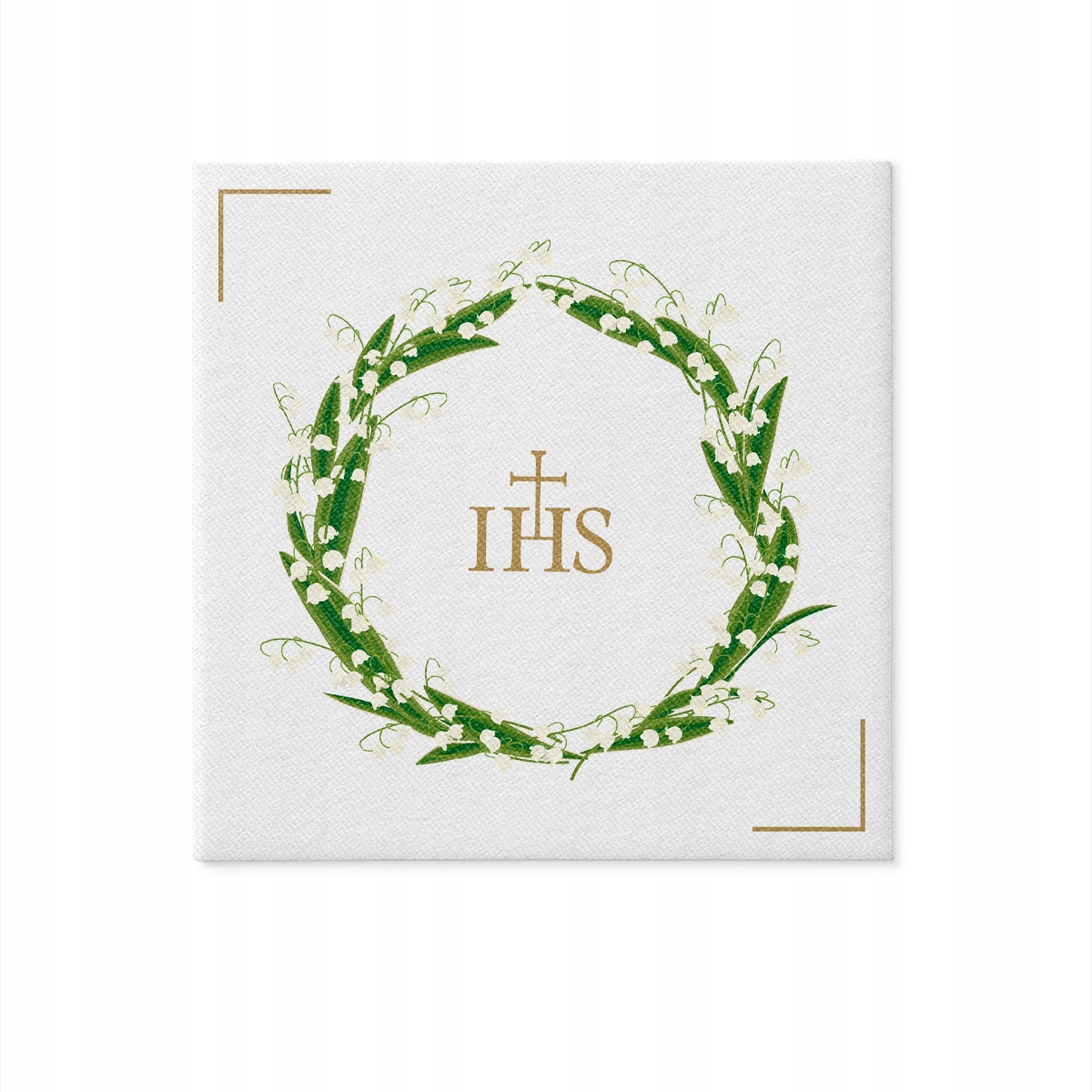 Serwetki Paw IHS 40x40 cm 50 sztuk zielone KOMUNIA ŚWIĘTA