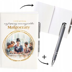 NOATANIK notes + DŁUGOPIS PREZENT na DZIEŃ dla NAUCZYCIELA upominek NADRUK
