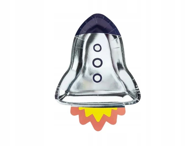 Talerzyki talerz PAPIEROWE RAKIETA 6 szt Party urodziny KOSMOS