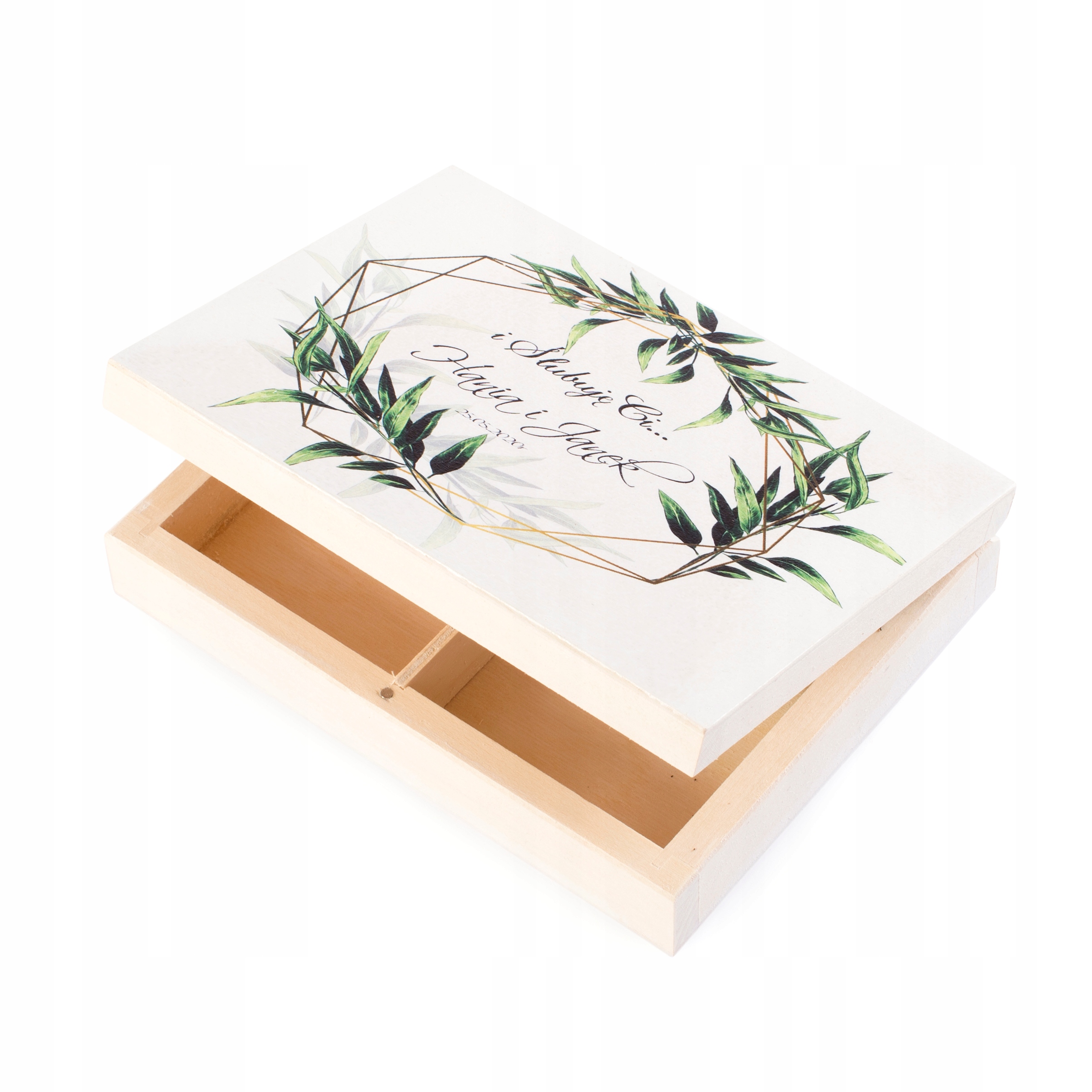 Szkatułka skrzynka skrzynia na obrączki pod NADRUK