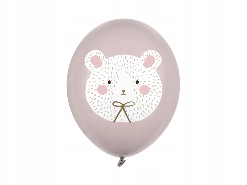 Balony, balon Miś polarny, Pastel HEL, mega XXL