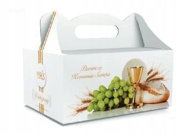 Pudełka na ciasto ciasta pudełko KOMUNIA Święta IHS 10szt