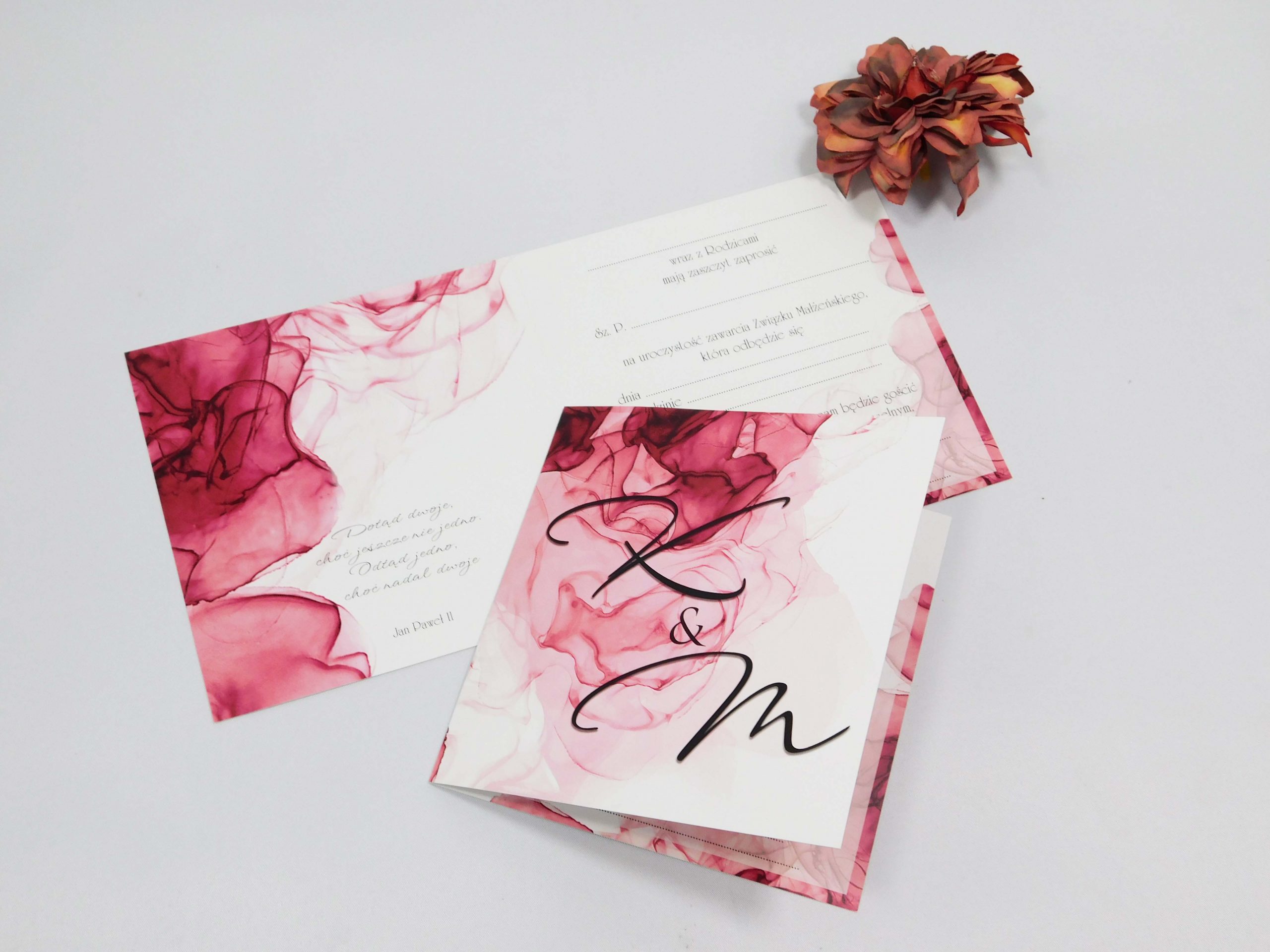 Fuksjowe zaproszenia ślubne - wzór 6