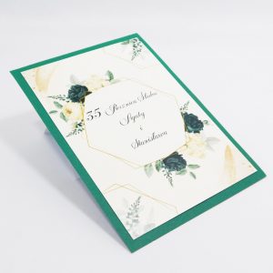 Zaproszenie z akcentem zieleni - wzór 21