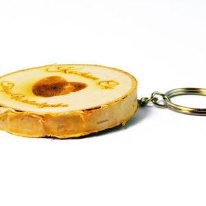 Brelok na plastrze drewna BRZOZY walentynki