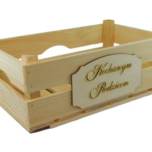 Skrzynka dla Rodziców drewniana, szlifowana