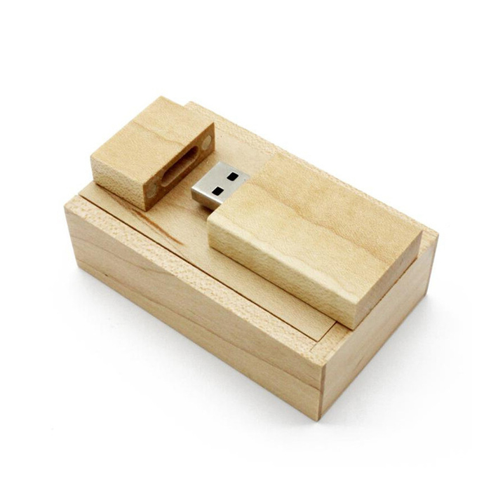 Pendrive drewniany w pudełku 16GB hurt