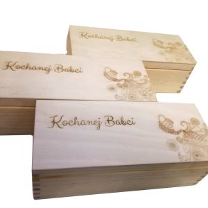 Skrzyneczka na herbatę DZIEŃ BABCI DZIADKA grawer