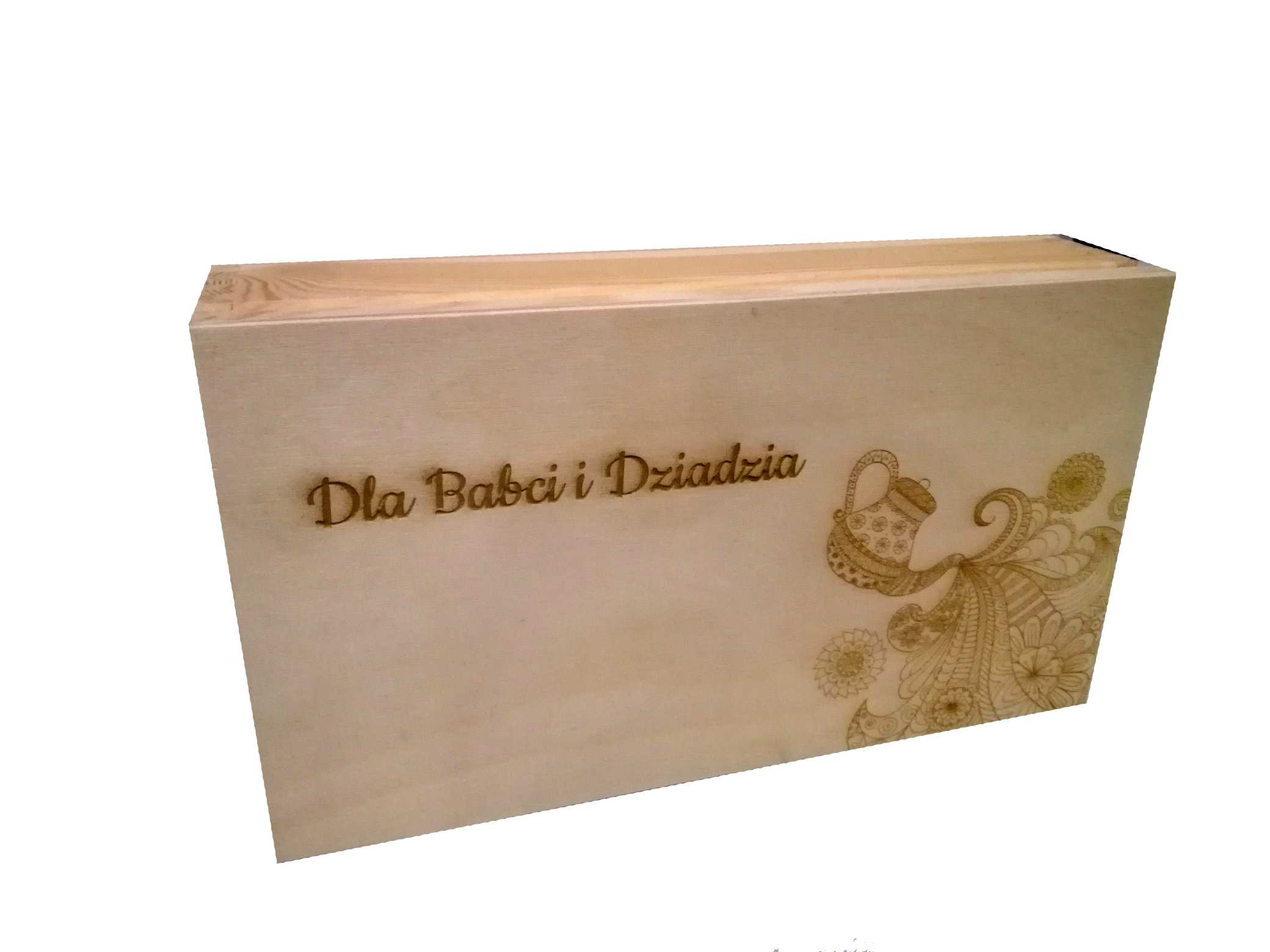 Skrzyneczka na herbatę 8 przegród DZIEŃ BABCI DZIADKA grawer