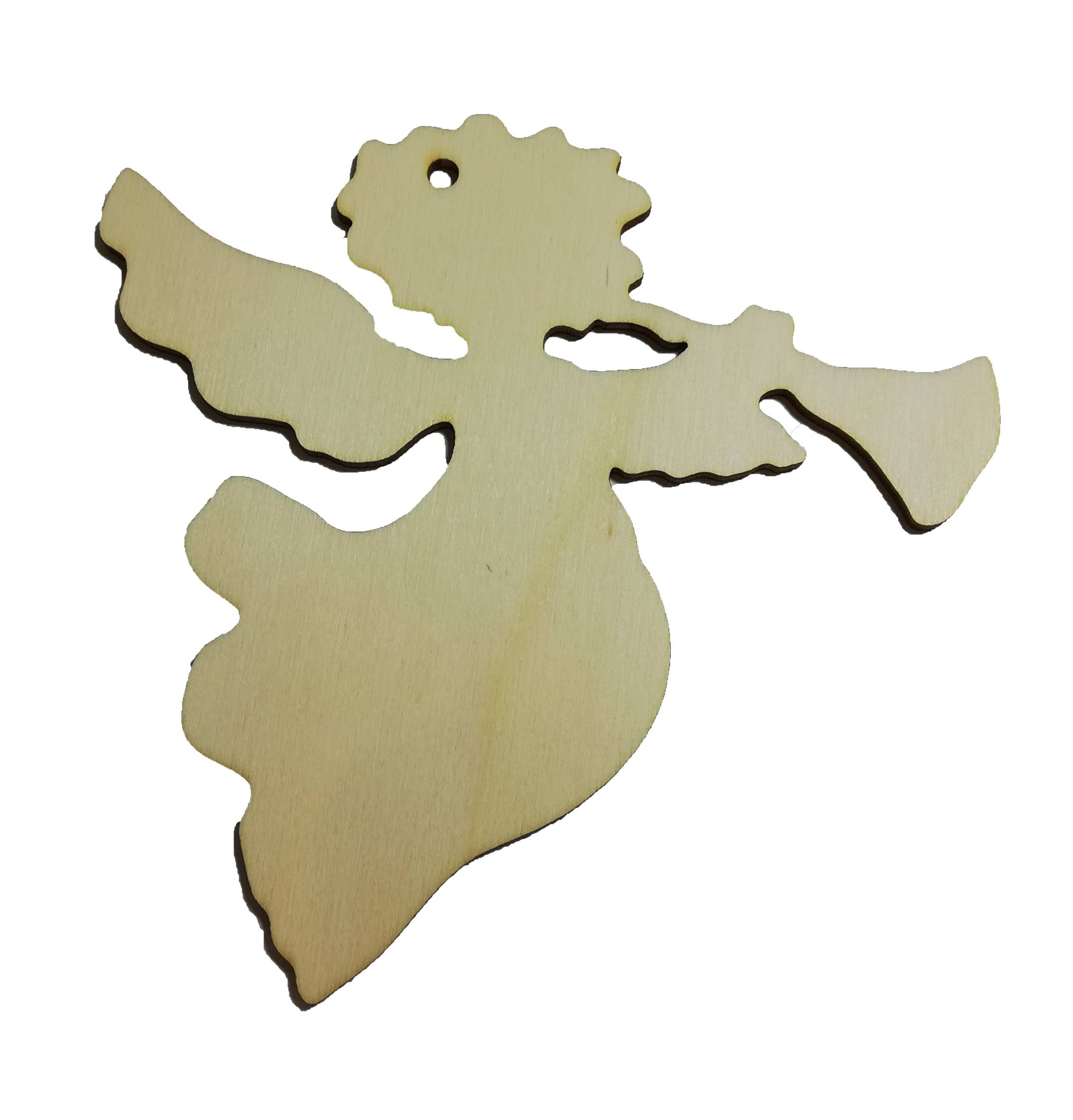 Aniołek dekoracja drewniana ze sklejki 12 cm ozdoba ze sklejki 3mm