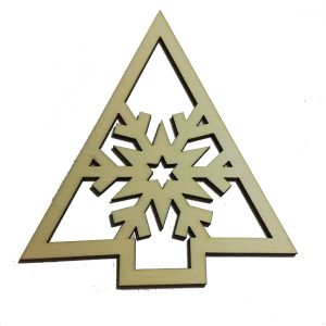 Choinka drewniane ze sklejki 12 cm ozdoba ze sklejki 3mm