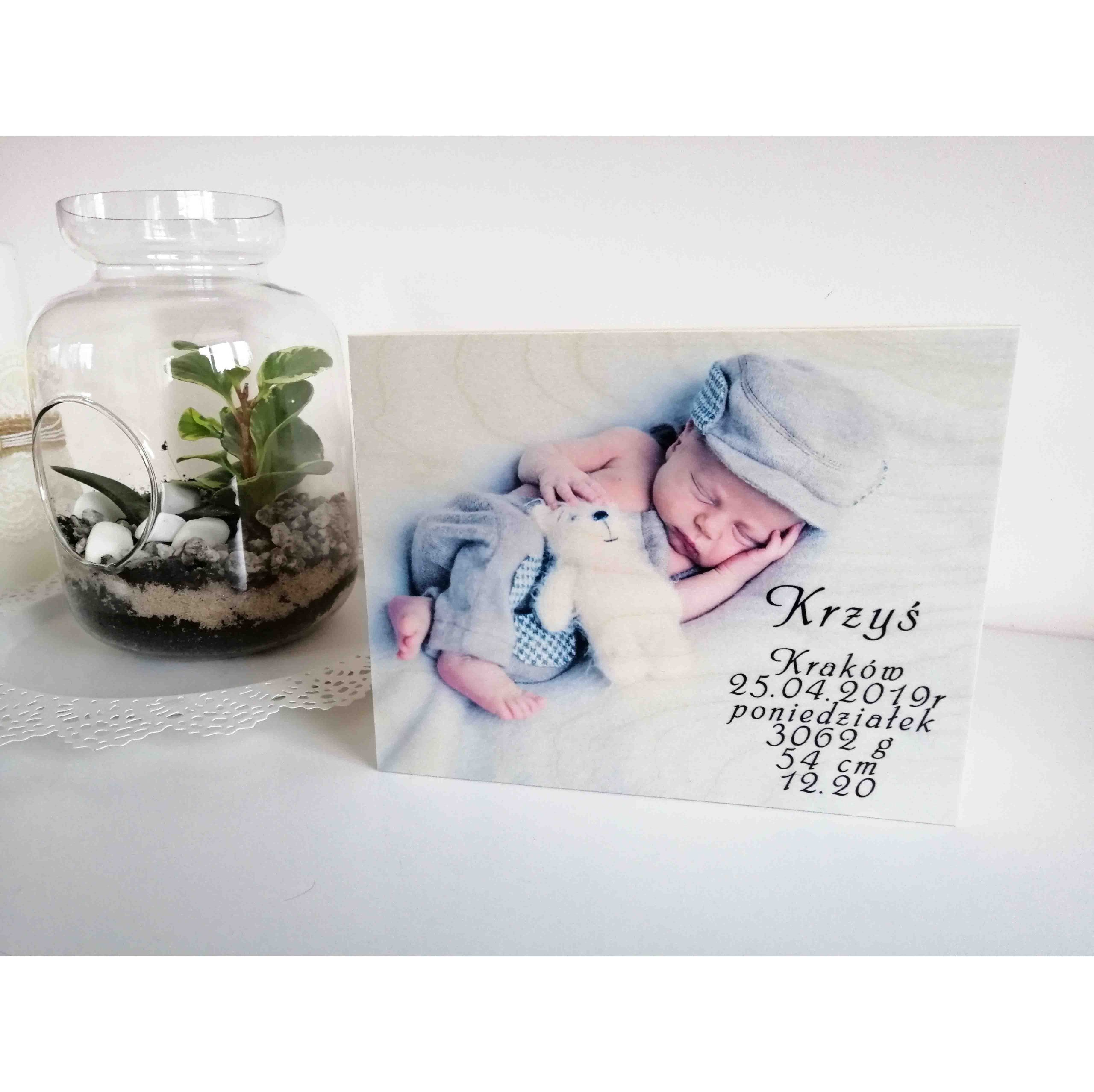 Kuferek wspomnień z okazji Chrztu, urodzin z nadrukiem zdjęcia