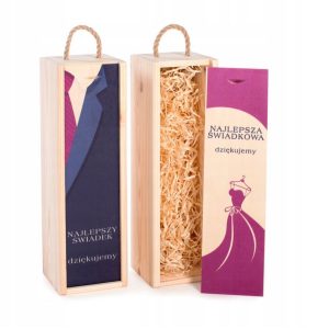 Skrzynki dla Świadków z kolorowym nadrukiem UV - suknia i garnitur