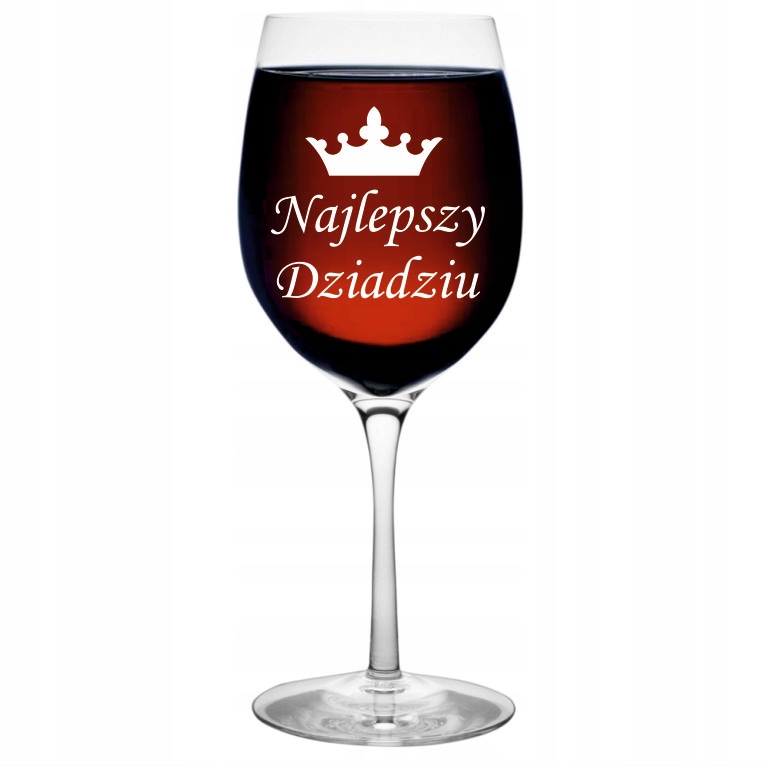 Kieliszek do wina dla dzień Dziadka GRAWER prezent