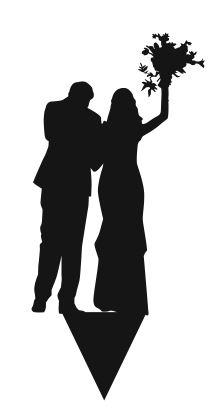 Figurka Topper toper na tort ślubny plexi pleksa